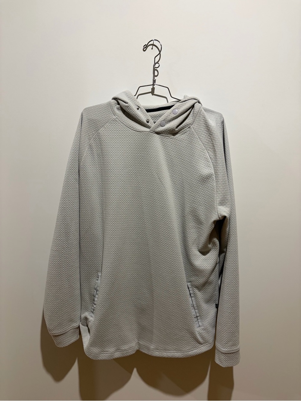 Light Gray Men's Swannies Golf Camden Hooded Long-Sleeve Pullover Shirt